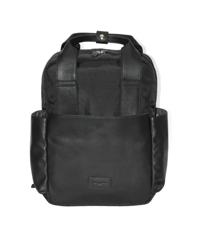 Club Rochelier Leather Backpack With Double Handles And Multi Pockets In Black