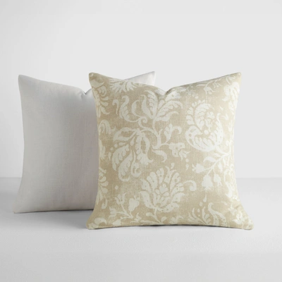 Ienjoy Home 2-pack Cotton Slub Decor Throw Pillows In Distressed Floral
