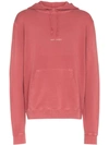 Saint Laurent Logo Hoodie In Pink