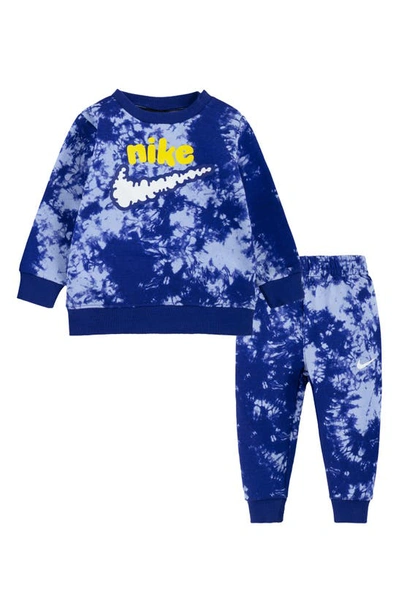 Nike Babies' Just Dream It Two-piece Logo Sweatsuit In Deep Royal Blue