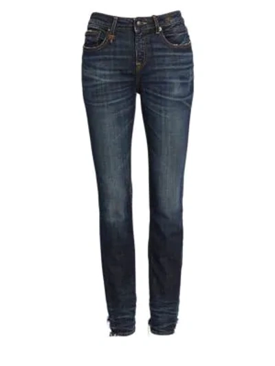 R13 Alison Cut-out Back Hem Jeans In Howell Indigo