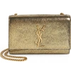 Saint Laurent Small Kate Metallic Leather Crossbody Bag - Metallic In Oro