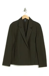 Eileen Fisher Open Front Wool Blazer In Woodland