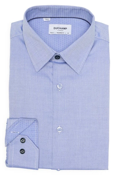 Duchamp Tailored Fit Dress Shirt In Navy