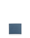 Longchamp Le Foulonne Leather Card Case In Pilot Blue