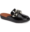 Fitflop Serene Beaded Mule In Black Patent Leather
