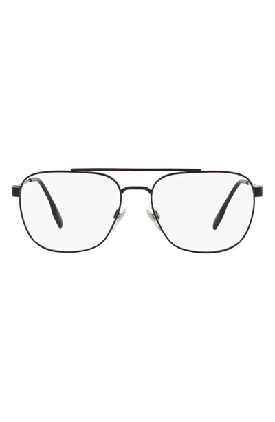 Burberry Michael 55mm Square Optical Glasses In Black