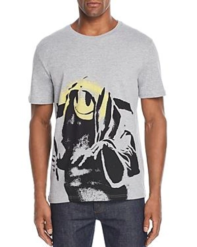 Elevenparis Banksy Bored Reaper Graphic Tee In Athletic Gray