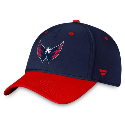 Fanatics Branded  Navy/red Washington Capitals Authentic Pro Rink Two-tone Flex Hat