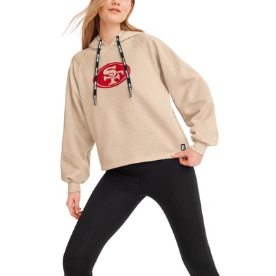 Dkny Sport Cream San Francisco 49ers Debbie Dolman Raglan Pullover Hoodie