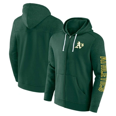 Fanatics Branded Green Oakland Athletics Offensive Line Up Full-zip Hoodie