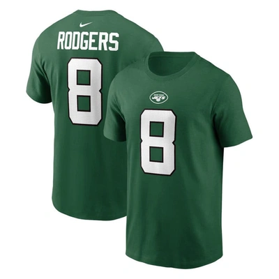 Nike Men's  Aaron Rodgers Green New York Jets Player Name And Number T-shirt