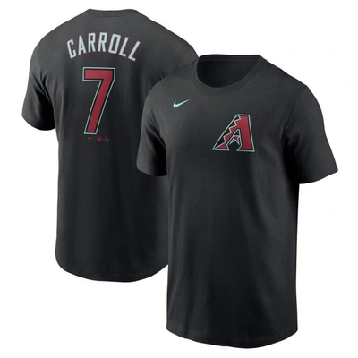 Nike Corbin Carroll Black Arizona Diamondbacks 2024 Fuse Name & Number T-shirt
