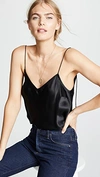 Paige Cicely Silk Camisole Top In Black