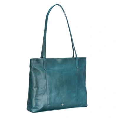 Maxwell Scott Bags Stylish Petrol Leather Women S Tote Handbag