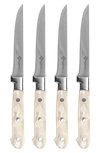 French Home Au Nain Prince Gastronome 4-piece Steak Knife Set In Champagne