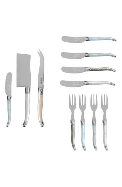 French Home Laguiole 11-piece Cheese Flatware Set In Pearlized Multicolor