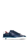 Carlos Santana Walker Reptile Embossed Sneaker In Navy