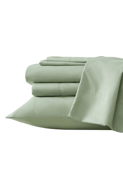 Kenneth Cole Solid Recycled Polyester Sheet Set In Sage Green