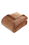 Kenneth Cole Solid Throw Blanket In Ginger Orange