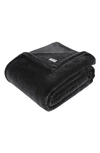 Kenneth Cole Solid Throw Blanket In Black