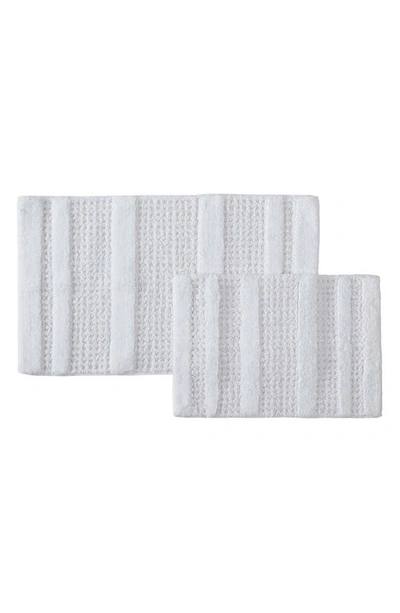 Kenneth Cole Set Of 2 Waffle Bath Mats In White