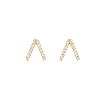 Carbon & Hyde 14ct Yellow Gold Split Huggies