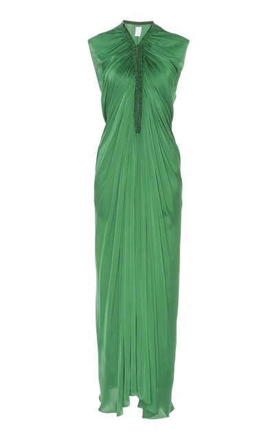 maison rabih kayrouz green dress Maison Rabih Kayrouz Charmeuse Dress In Green