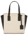 Kate Spade Cameron Street - Small Hayden Leather Satchel - Beige In Tusk/black