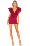 Michael Costello X Revolve Jackson Dress In Red. In Berry