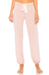 Eberjey Cropped Heather Pant In Pink