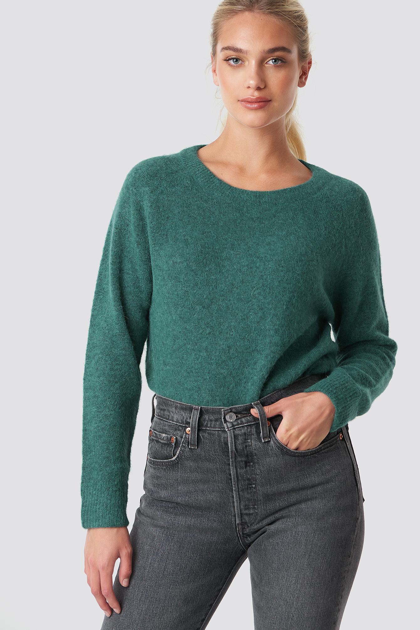Samsoe & Samsoe Nor O-n Short Sweater - Green | ModeSens