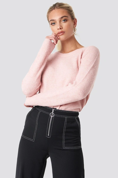 Samsoe & Samsoe Nor O-n Short Sweater - Pink