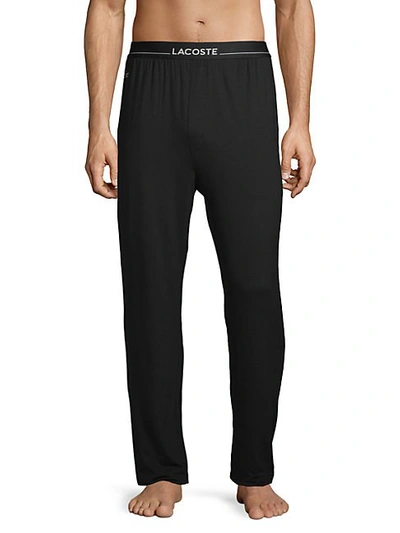 Lacoste Solid Lounge Pants In Black