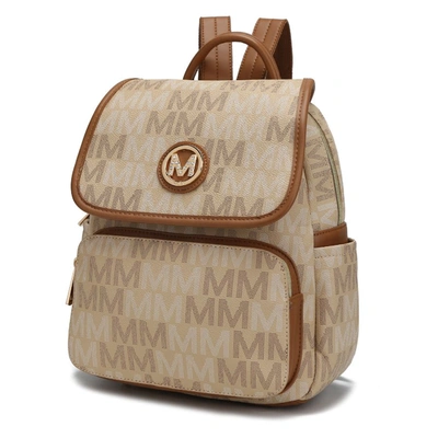 Mkf Collection By Mia K Drea Signature Fashion Travel Backpack In Beige