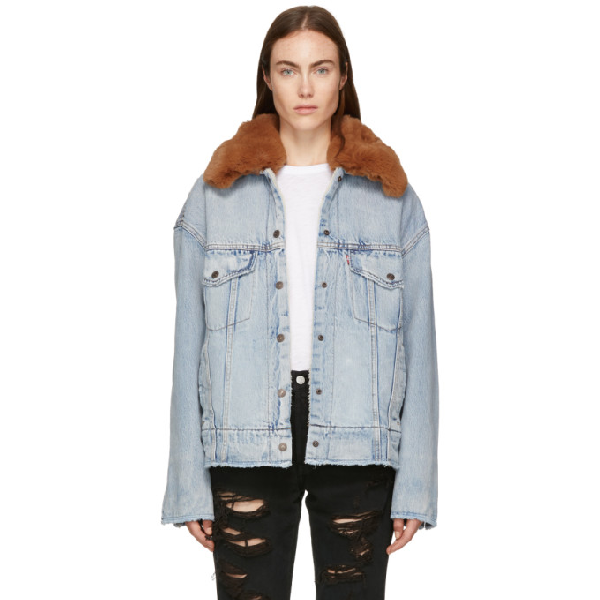 levis jean jacket with fur collar