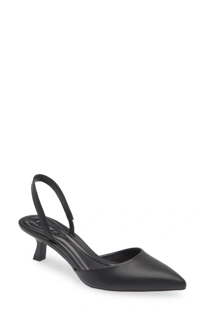 Open Edit Cammie Slingback Pump In Black Smooth