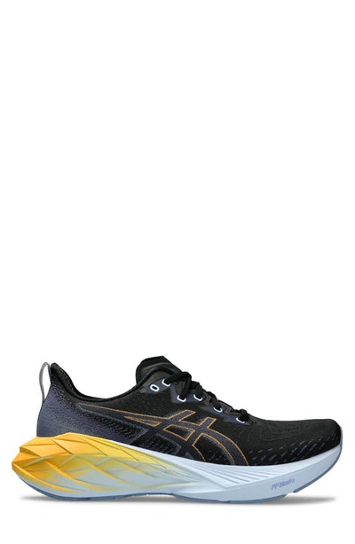 Asics Novablast 4 Running Shoe In Black/ Thunder Blue