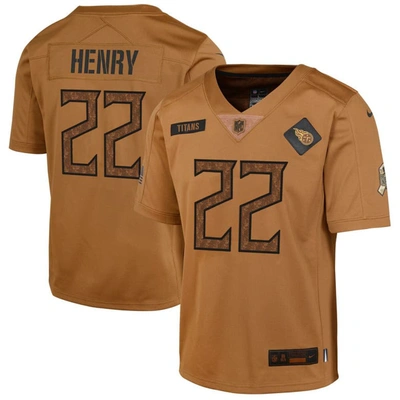Nike Kids' Youth  Derrick Henry Brown Tennessee Titans 2023 Salute To Service Limited Jersey