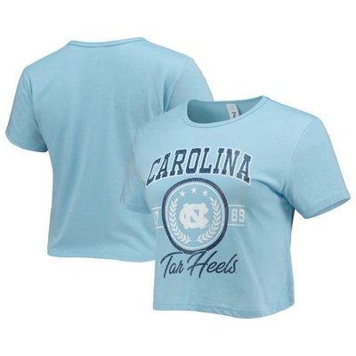 Zoozatz Carolina Blue North Carolina Tar Heels Core Laurels Cropped T-shirt