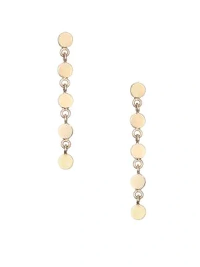 Zoë Chicco 14k Yellow Gold Disc Linear Drop Earrings