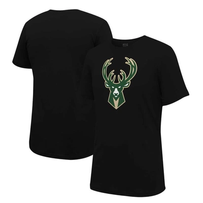 Stadium Essentials Unisex  Black Milwaukee Bucks Primary Logo T-shirt