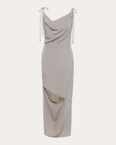 Byvarga Women's Alice Silk Maxi Dress In Grey