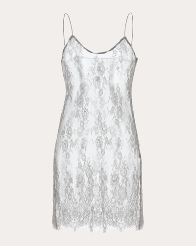 Byvarga Women's Sabrina Lace Mini Dress In Silver