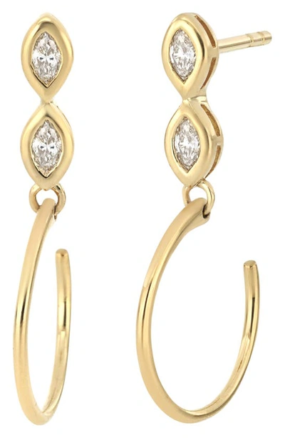 Bony Levy Monaco Diamond Drop Earrings In 18k Yellow Gold