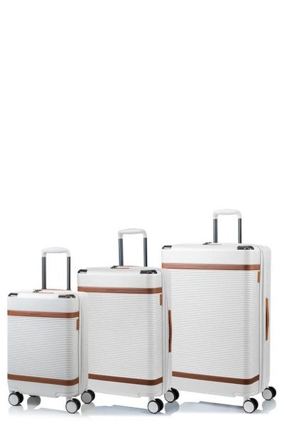 Champs Vintage Black Hardside 3-piece Luggage Set In Ivory