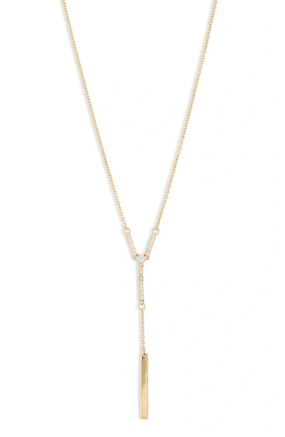 Ajoa Bar Drop Y Necklace In Gold