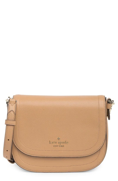 Kate Spade Blake Leather Saddle Bag In Light Fawn