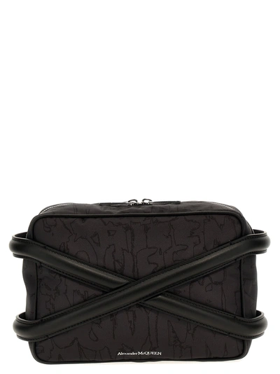 Alexander Mcqueen Harness Camera Bag Crossbody Bags In Black