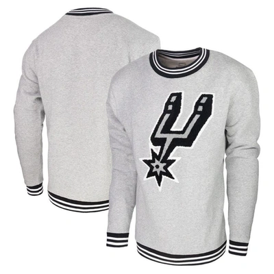 Stadium Essentials Heather Gray San Antonio Spurs Club Level Pullover Sweatshirt